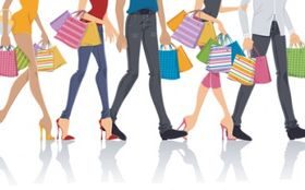stylish shopping elements Illustration vector