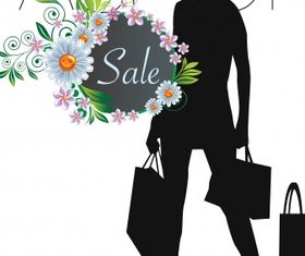 Fashion sale vectors material