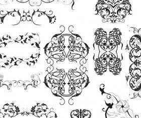 Floral elements 15 vector