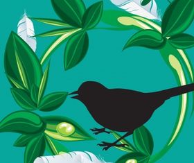 Nature bird vectors material