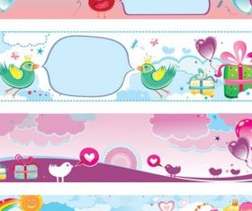 valentine Banner vectors material