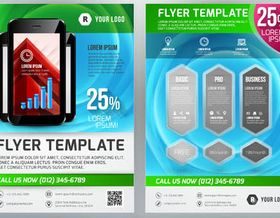 Creative Business Flyers 5 vector set