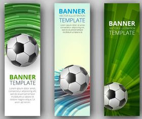 Abstact Football Banners shiny vector
