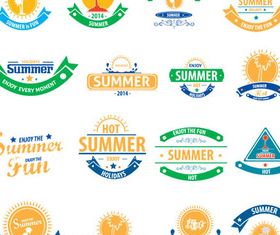 Summer Labels graphic 3 vector material