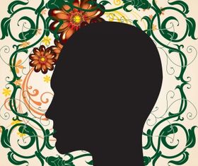 Floral head Illustration vector