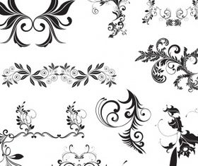 Floral elements vectors material