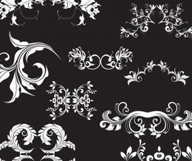 Floral elements Free vector