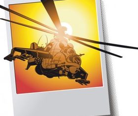 Combat helicopters apache design vectors