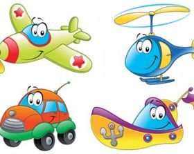 Cartoon transport 01 vector