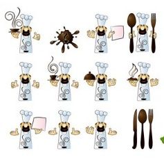 Cook cafe menu vector