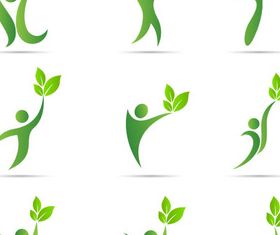 Shiny Logo with People 2 vector