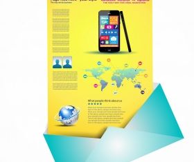 Brochure template vector graphics