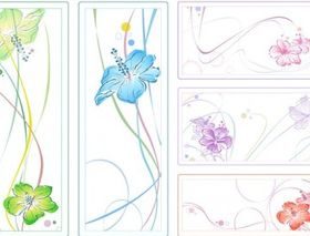 watercolor style flowers vector