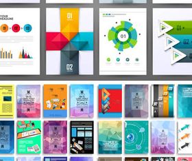 Business Flyers Templates Set design vector
