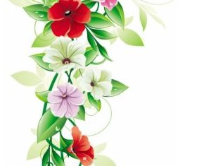 Beautiful flowers 01 vector