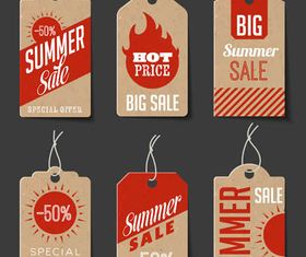 Sale Retro Stickers set vector
