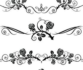 Ornamental Floral Dividers 6 vector design