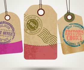 Tags and label Free vector