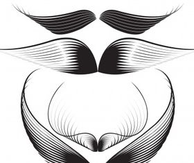 Wings set Illustration vector