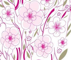 flowers background illustration 01 vector