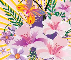 Floral background 31 vector graphics