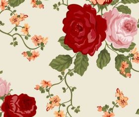 Colorful flowers background 01 vector graphics