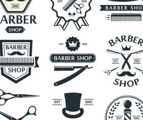 Barber Shop Labels vector