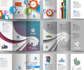 Business Tri-fold Brochures 2 vector