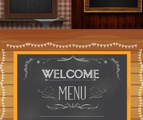 Blackboard Menu Set vector