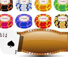 Casino Elements Set design vector