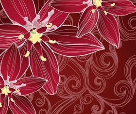 Flower background 01 vectors graphics
