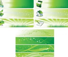 Environmental theme banner design vectors