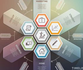 3D Infographics Backgrounds 12 vector