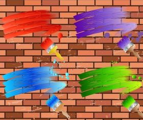 brick wall Free vectors material