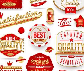 Golden Luxury Labels set vector