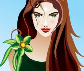 Beautiful girl vector