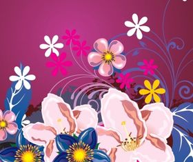 Floral background creative vectors