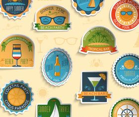 Summer Different Labels 2 design vectors