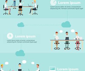 Teamwork Infographics Backgrounds vectors
