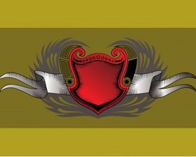 Vintage shield vector