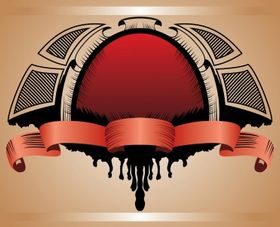 Handdrawn shield vector