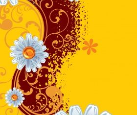 Floral background Free 05 set vector