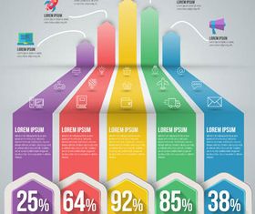 3D Infographics Backgrounds 11 vector