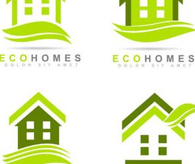Eco House Logotypes 2 vector