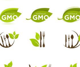 Organic Food Symbols vectors graphic