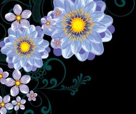 Abstract flowers vector