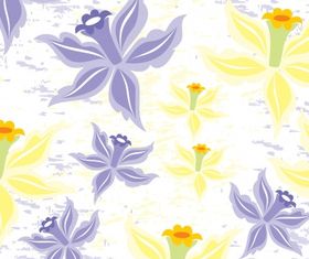 Flower seamless background vectors material