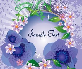 Flower frame vector