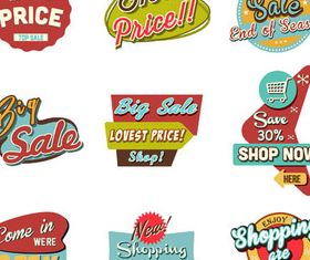 Sale Labels graphic shiny vector