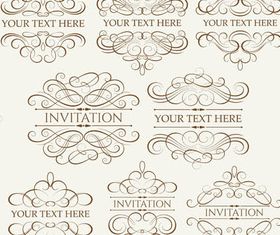 Ornamental Vintage Labels 6 vector set